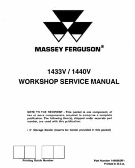 Massey Ferguson 1433V 1440V Service Manual