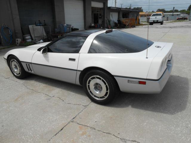 1987 corvette coupe c4 350700r4 59k whitesilver very clean drive ready 2