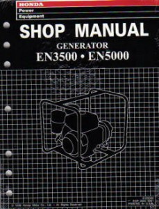 Honda EN3500 And EN5000 Generator Shop Manual