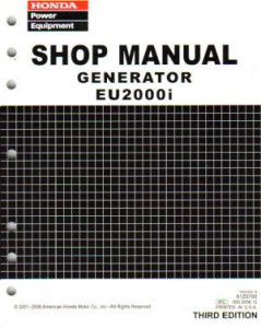 Honda EU3000i Handi Generator Shop Manual