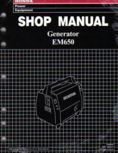 Honda EM650 Generator Shop Manual