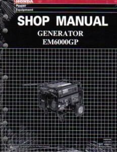 Honda EM6000GP Generator Shop Manual