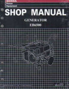 Honda EB6500SX Generator Shop Manual