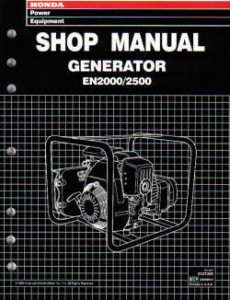 Honda EN2000 And EN2500 Generator Shop Manual