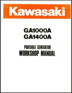 Kawasaki GA1000A GA1400A Portable Generator Workshop Manual