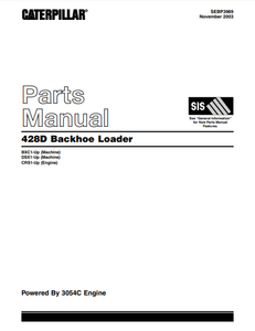 CaterpillarCAT428DBackhoeLoaderPartsCatalogManualBXC1 UP DSX1