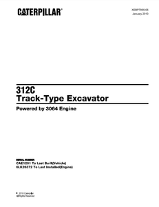 CaterpillarCat312CTrackTypeExcavatorPartsCatalogManualCAE1201