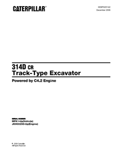 DownloadPdfCaterpillarCat314DCRTrackTypeExcavatorPartsCatalogManualMFK1