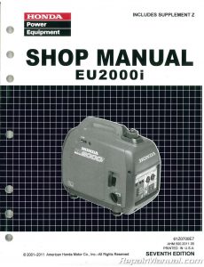 Honda EU2000i Generator Shop Manual