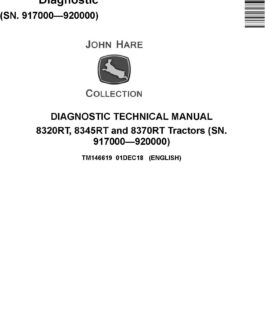 John Deere Tractors 8320RT 8345RT 8370RT Diagram Diagnostic Technical Manual TM146619