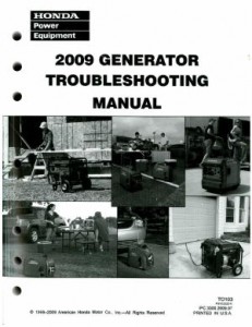 Honda Generator Troubleshooting Manual 2009