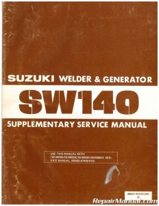 Suzuki SW140S SE Welder and Generator Supplementary Service Manual