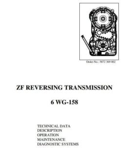 ZF China Reversing Transmission 6WG-158 Techical Data Manual