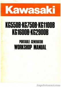 Kawasaki KG Portable Generator Service Manual