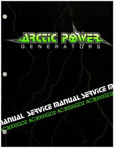 Arctic Cat 3000GD2 Generator Shop Manual