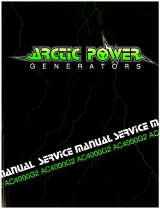 Arctic Cat 4000G2 Generator Shop Manual