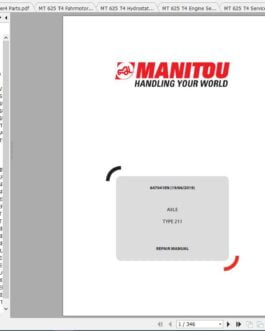 Manitou Telescopic Loader MT 625 Parts Manual